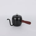 thumbnail image 2 of Hervidor de café con cuello de cisne y mango de madera, cafetera griega para estufa, acero inoxidable, 18oz/500ml, mediano, 2 of 5