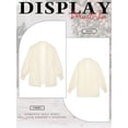 thumbnail image 4 of Xuanfei Women Jacquard Cardigan Lightweight Lantern Sleeve Cover-up, 4 of 7