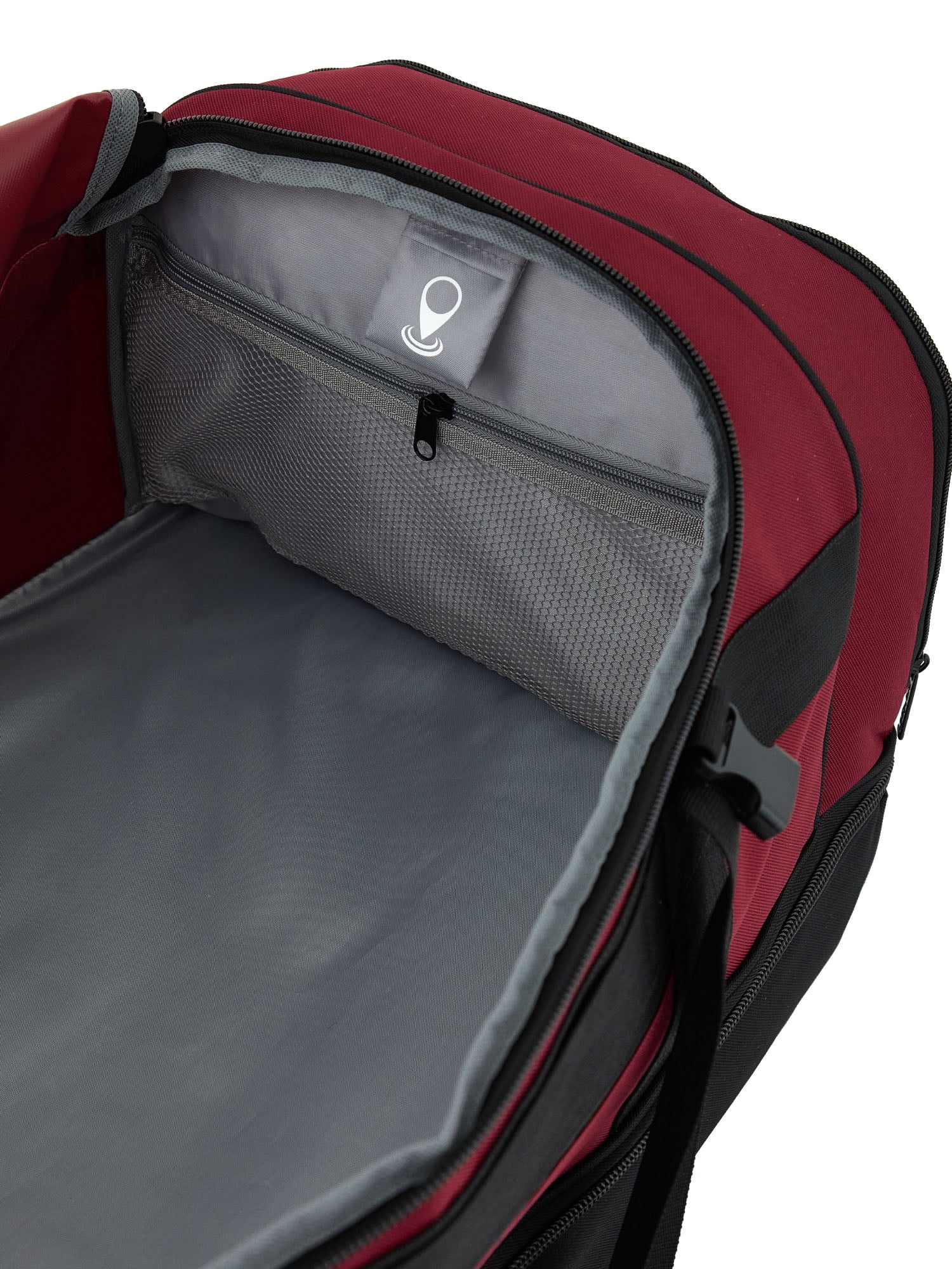Protege Everyday Journey Large 30-inch Drop-Bottom Rolling Duffel, Red