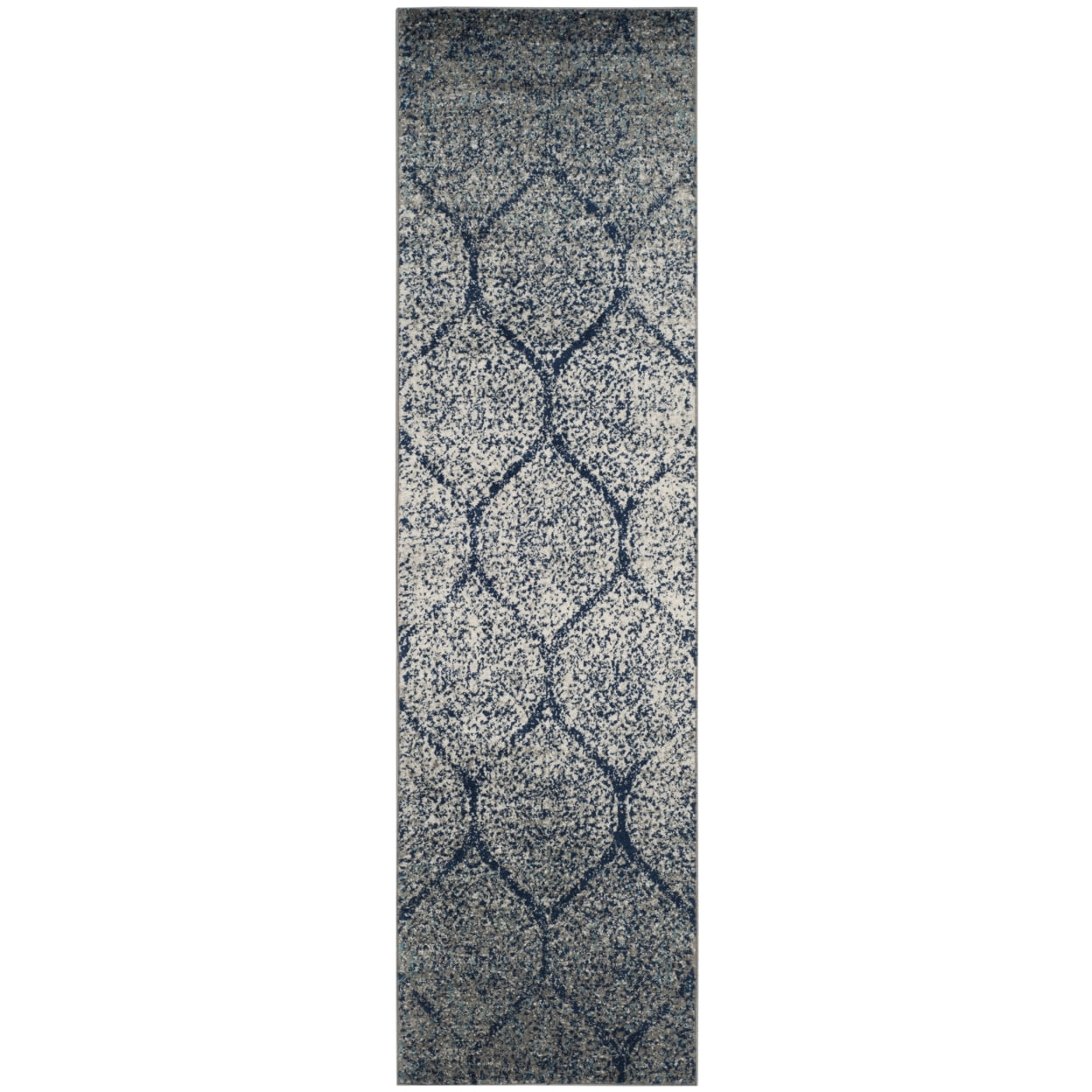 SAFAVIEH Madison Leighton Geometric Area Rug, Navy/Silver, 9' x 12'