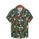 thumbnail image 2 of Camisas de Manga Larga para Hombres, Botón de Impresión Blusa de Cuello, Camisa de Poliéster de Moda Casual, 2 of 5