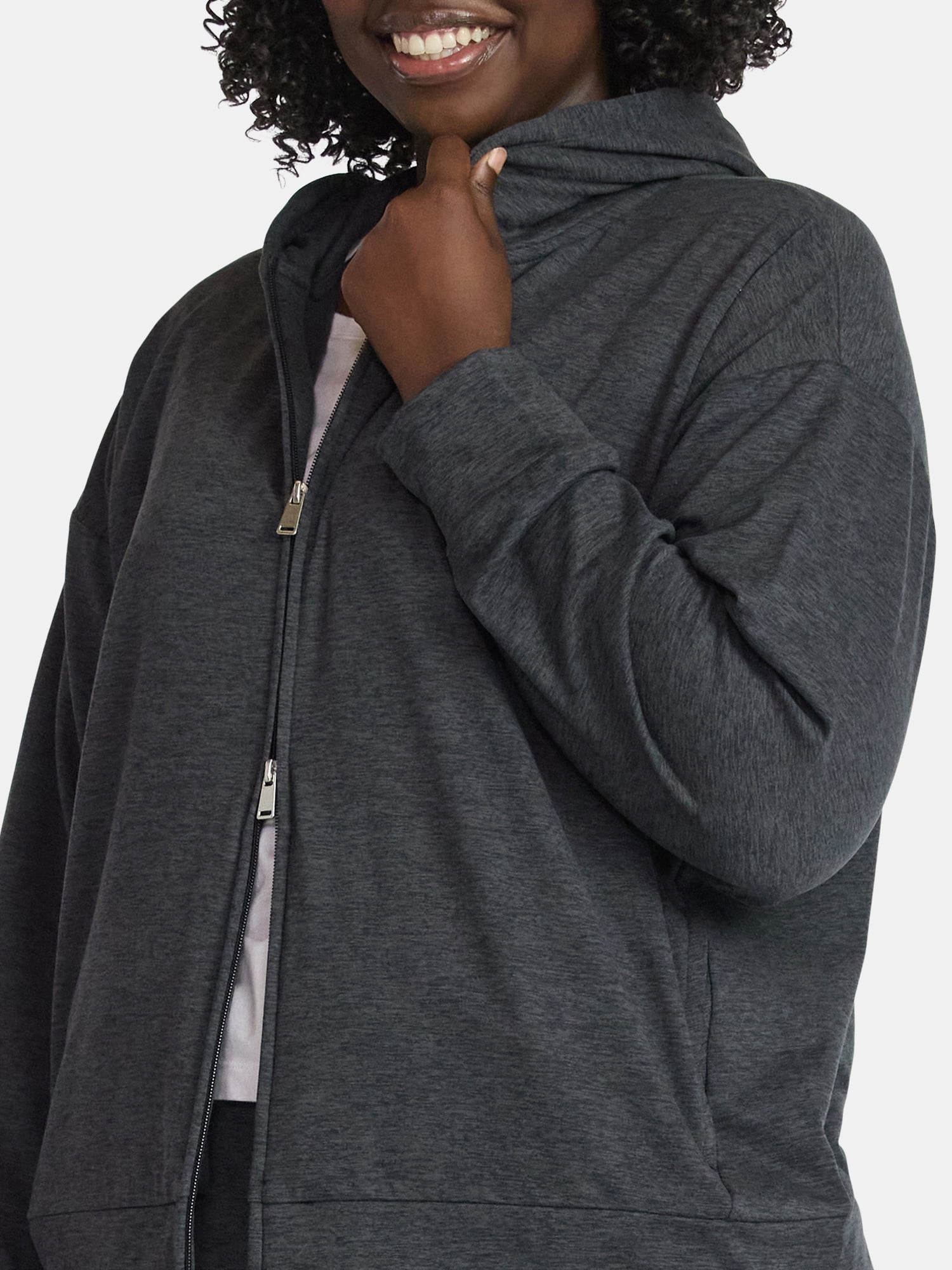 Athletic Works Women's and Women's Plus ButterCore Zip Up Hoodie, Sizes XS-4X