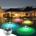 thumbnail image 2 of 7 Color Changing Solar Floating Pool Lights, Waterproof LED Glow Ball for Pond and Spa, Outdoor Garden Water Feature Decor, Solar Powered Floating Orb, 2 of 4