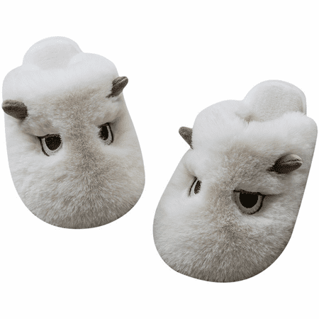 

JUSTUP Cute Animal Slippers for Women Winter Warm Memory Foam House Slippers Soft Cozy Booties Non-Slip（6.5-7）