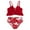 Red, variant on oqasdz Girls Swimsuits Toddler 2PCS Sports Blue Floral Prints Bikini Set Swimwear Beach Swim Suits Size 18 M-24 M