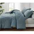 thumbnail image 5 of Chezmoi Collection Logan Dusty Blue Comforter Set Twin XL Size 2-Piece Lightweight Soft Stone-Washed Microfiber Bedding Set for All Season (1 Comforter 68x92, 2 Shams), 5 of 9