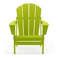 thumbnail image 3 of PORCHSIDE Outdoor Folding Adirondack Chair (Set of 2) for Garden, Lime, 3 of 8