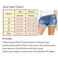 thumbnail image 2 of Necooer Casual Summer Denim Hot Shorts Mid Waisted Frayed Distressed Rolled Hem Jeans Short(X-Large,Light blue), 2 of 4