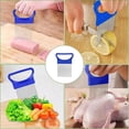 thumbnail image 2 of Juego de 4 piezas, soporte para cebollas, cortador de tomates, cortador de cebollas y verduras de acero inoxidable azul, 2 of 6