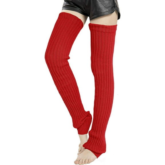 Women's Winter Thick Knit Extra Long Thigh High Leg Warmers
