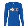 thumbnail image 3 of For the Love of the Game Sports Womens Graphic Long Sleeve T-Shirt, Royal, Large, 3 of 5