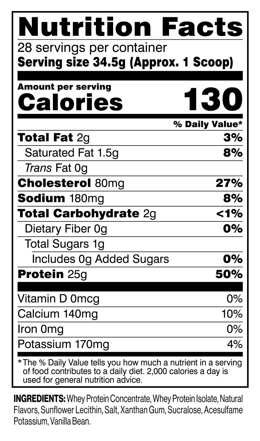 C4 Pro Whey Protein Powder, Vanilla Bean Flavor, 25g of Protein, 28 Servings