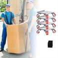 thumbnail image 4 of Mover Muebles Pesados Carros para Muebles de 5 Ruedas con Ruedas de Bloqueo Elevador de Carga Juego de Herramientas para Mover con Almohadilla Antideslizante para el Hogar, 4 of 5