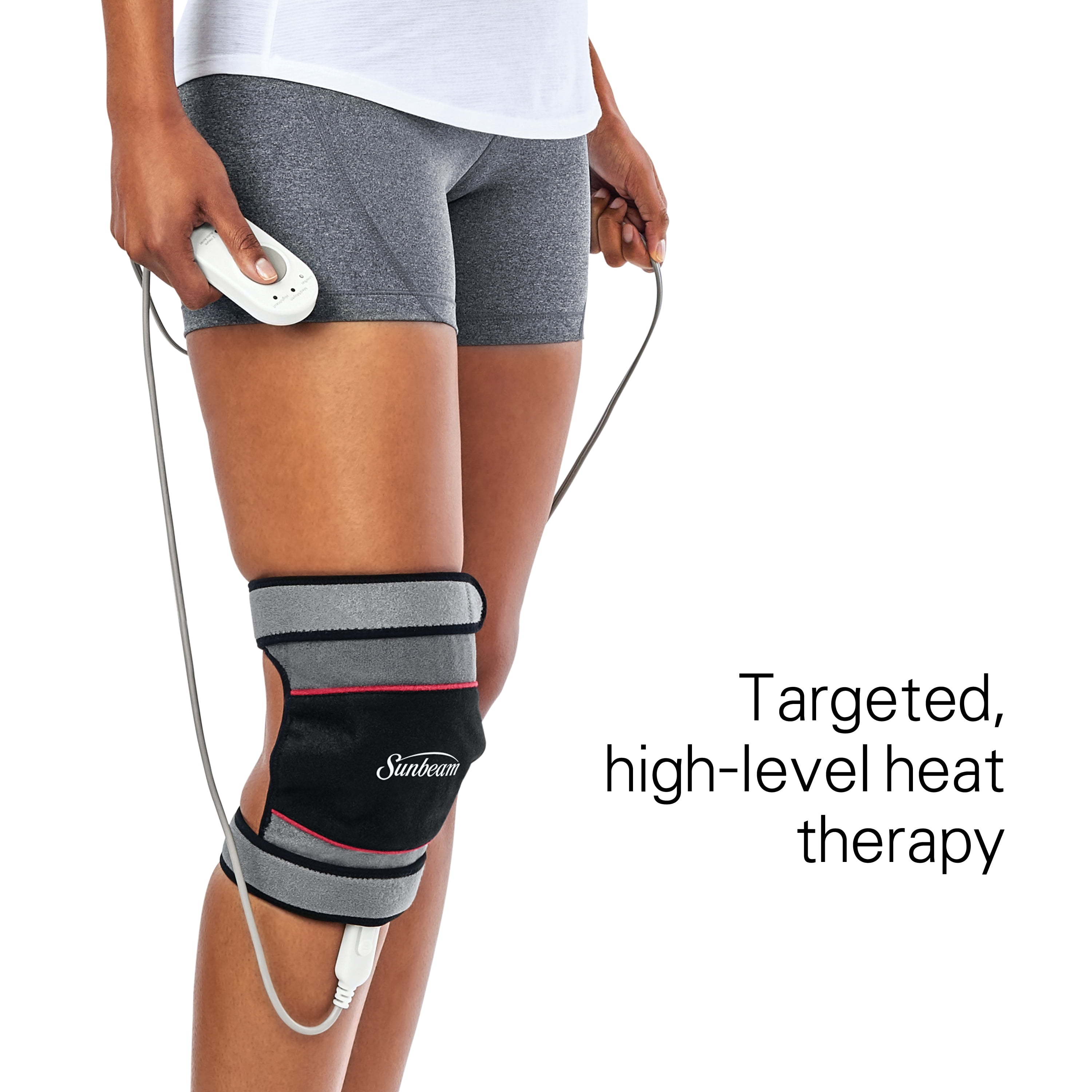 Sunbeam FlexTemp Joint Wrap for Pain Relief | Hot and Cold Therapy for Elbow or Knees | Heating Pad with 3 Heat Settings & Freezable/Microwavable Gel Pack and 2 Hour Auto Off