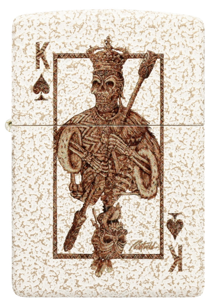 Zippo Rick Rietveld Ace Skull Design Mercury Glass Pocket Lighter