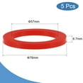 thumbnail image 2 of Unique Bargains Rondelle Plate en Caoutchouc Silicone DN65 2-1/2 Pieds Connecteur Rapide Joint Rouge 5 Unités, 2 of 5