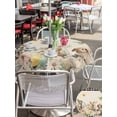 thumbnail image 4 of Easter Rabbit Outdoor Tablecloth - 54 Inch Round Dining Table Cover, Farmhouse Spring Botanical Flowers Eggs Grid Waterproof Outdoor Table Cloth with Umbrella Hole & Zipper for Picnic/Patio/Party, 4 of 7