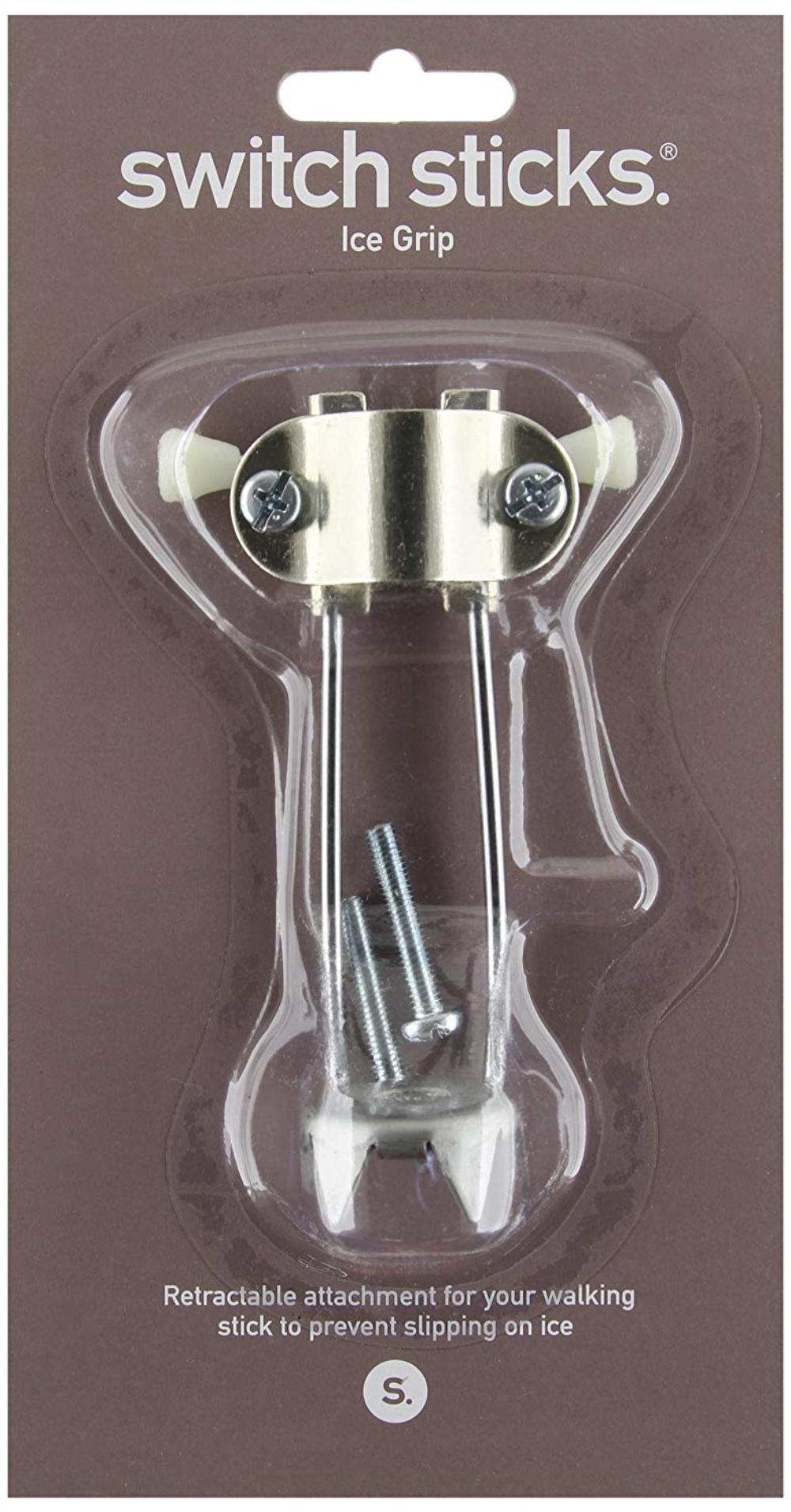 Retractable Ice Grip Attachment for Canes and Crutches, Great For the