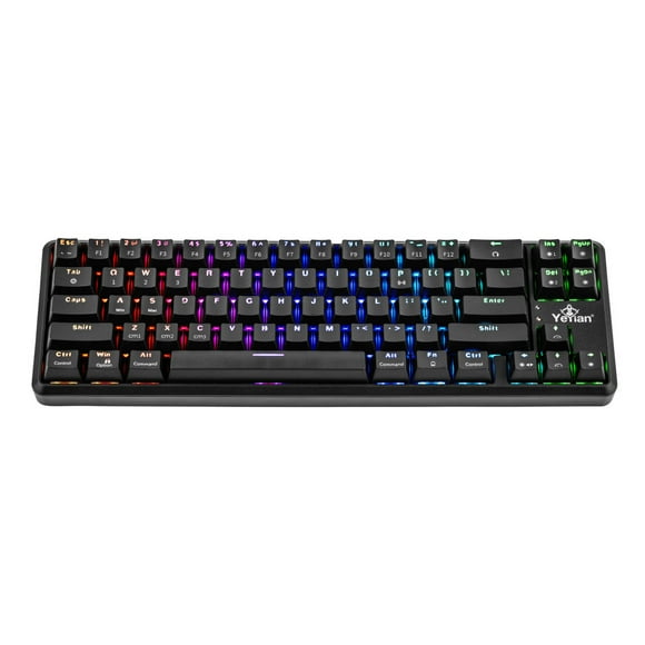 Teclado gamer Yeyian YTM-28209R mecanico Inalambrico rojo OUTEMU Led RGB 65% TKL