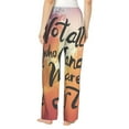 thumbnail image 3 of Kll Womens Not All Who Wander Are Lost Print Pajama Pants Soft Pajama Bottoms For Women Cozy Lounge Pants, 3 of 9