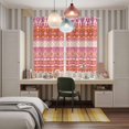 thumbnail image 4 of Pink Orange Boho Kitchen Curtains Window Panels, Vintage Ethnic Tribe Abstract Art Insulated Window Treatment Curtain, Grommet Curtains for Bedroom/Living Room/Bathroom, 2 Piece 42"Wx63"L, 4 of 8