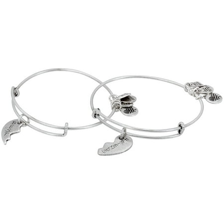 Set of Two Best Friends Charm Energy Bangles (Best Way To Remove Female Mustache)