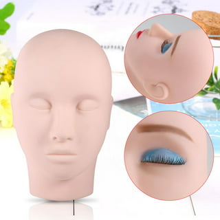 HGYCPP Silicone Training Mannequin Head Removable Eyelids for Grafting  Eyelash Extension Beginner Makeup Practice Dummy Model 