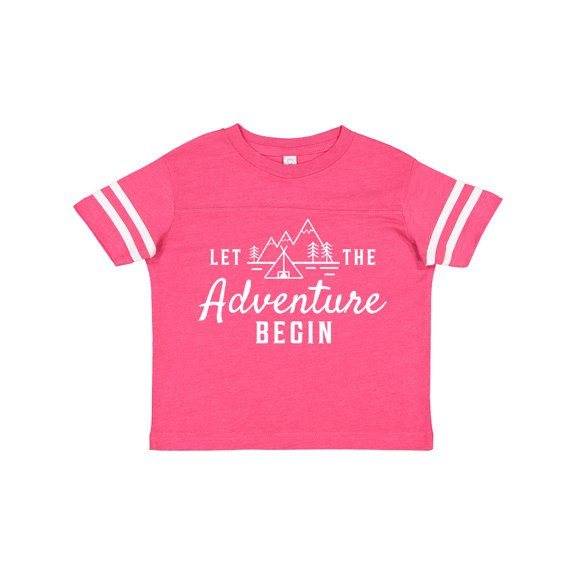 Inktastic Let the Adventure Begin with Camping Tent and Mountains Boys or Girls Toddler T-Shirt