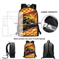 thumbnail image 6 of Uourmeti Monster Truck Design Spacious Compartment Backpack for Travel School, Durable Fabric Adjustable Shoulder Straps School Backpack Soft Student Bookbag, 6 of 6