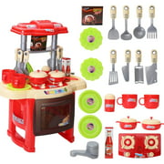 Funny Children Love Portable Kitchen Toys Set Cute Kids Kitchen Cooking Girls Toy Cooker Play Set Gift