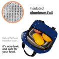 thumbnail image 6 of Lafuoo Christmas Blue Pattern Portable Aluminum Foil Thickened Insulation Lunch Bag, Waterproof Zipper Lunch Bag Suitable for Men and Women-One Size, 6 of 7
