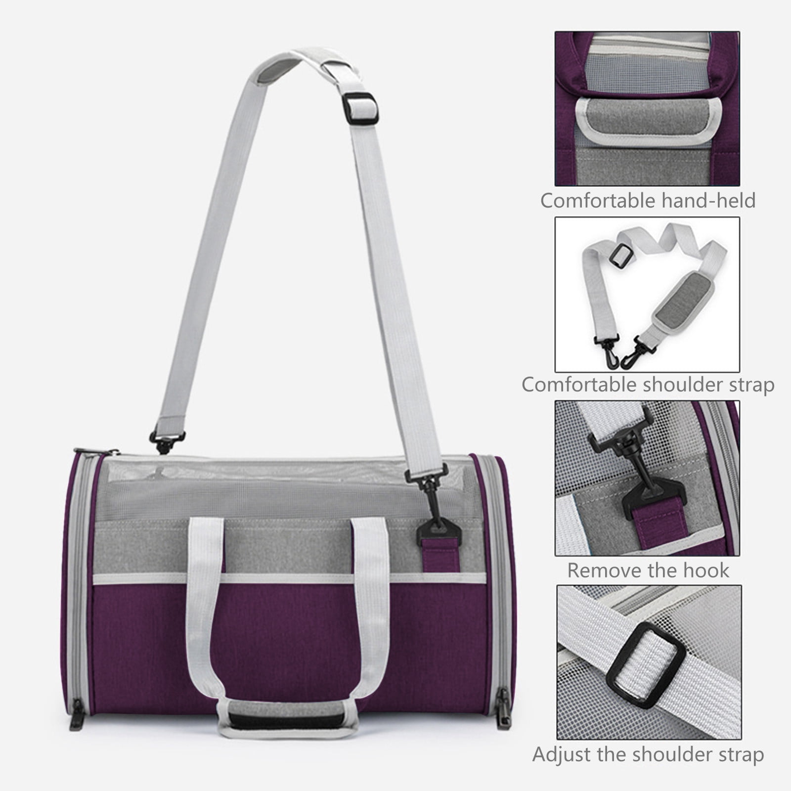 HongHeng Cat, Carrier for Small Mediums Puppies up to 15 Lbs, Soft Sided, Collapsible Travel Puppy Carrier