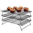 thumbnail image 2 of 3 Tier Cooling Rack, Casewin Stackable Baking Rack Shelf, Kitchen Cookie Cooling Baking Supplies（Black）, 2 of 8