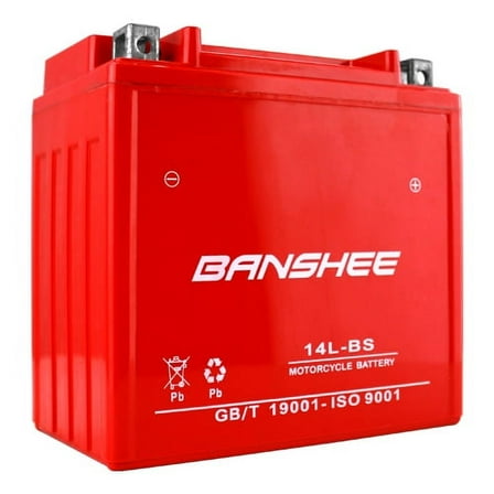 YTX14L-BS AGM Battery for Harley XL883L Sportster 883 Low 2005-2010 by Banshee