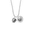 thumbnail image 2 of Delight Jewelry Silvertone Medium 3-D Ram Head Silvertone Script Initial Disc - W - Charm Necklace, 20"+3", 2 of 4
