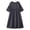 Black, variant on Crochet Trim Maxi Dress for Women Summer V-Neck 3/4 Sleeve A-Line Dress with Intricate Lace Insert Detail for Vacation Daily Style