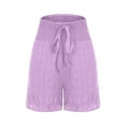 thumbnail image 5 of High Waisted Shorts New Fashion Flowy Shorts for Women High Waisted Wide Leg Shorts Ruffle Hem Flared Flowy Shorts 2025 Summer Shorts Purple L, 5 of 8