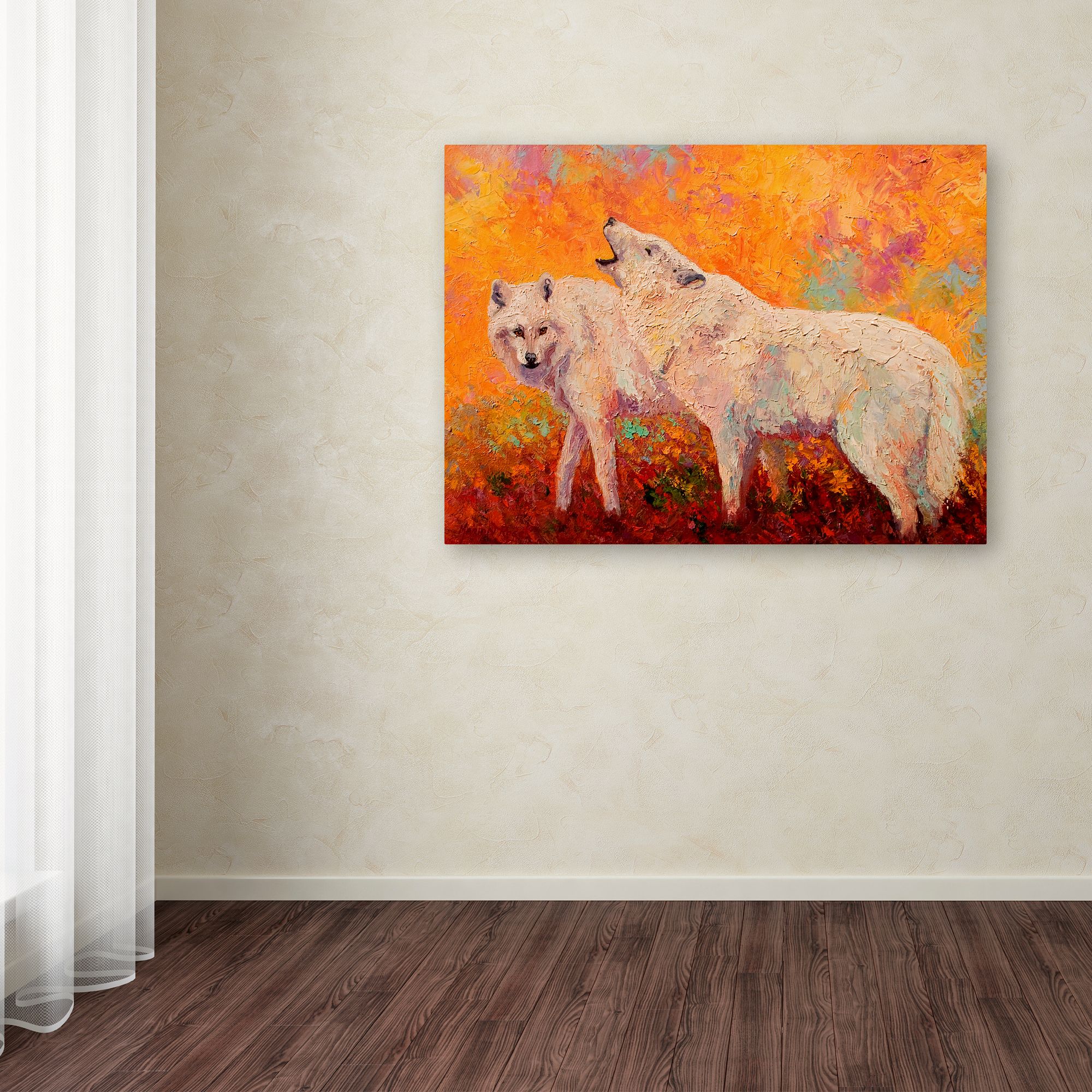 Trademark Fine Art 'Arctic Wolves II' Canvas Art by Marion Rose
