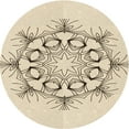 thumbnail image 1 of Ahgly Company Machine Washable Indoor Round Transitional Moccasin Beige Area Rugs, 8' Round, 1 of 7
