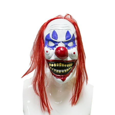 StylesILove Adult Latex Full Head Horror Mask Zombie Mask Halloween Scary Mask Costume for Halloween Party, Cosplay Events and Photo Props (Clown)
