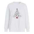 thumbnail image 5 of larppty Fashion Christmas Sweatshirt for Women Xmas Funny Crewneck Sweater Tops Ugly Merry Holiday Long Sleeve Sweatshirts (White, M), 5 of 5