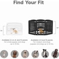 thumbnail image 4 of 24" 4-Panel Puppy Playpen, 35 x 35 x 24, Dog Playpen, Dog Play Pen Indoors, Pet Fence, Puppies/Small Dogs, Black, 4 of 6