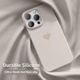 thumbnail image 3 of for iPhone 14 Pro Max Case Silicone Women Girls Heart with Soft Anti-Scratch Microfiber Lining Protective Phone Case for iPhone 14 Pro Max Pink (Stone White), 3 of 10