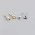 thumbnail image 6 of QQTDFG 925 Sterling Silver Tiny Triple Beads Stud Earrings F1089-Silver, 6 of 8