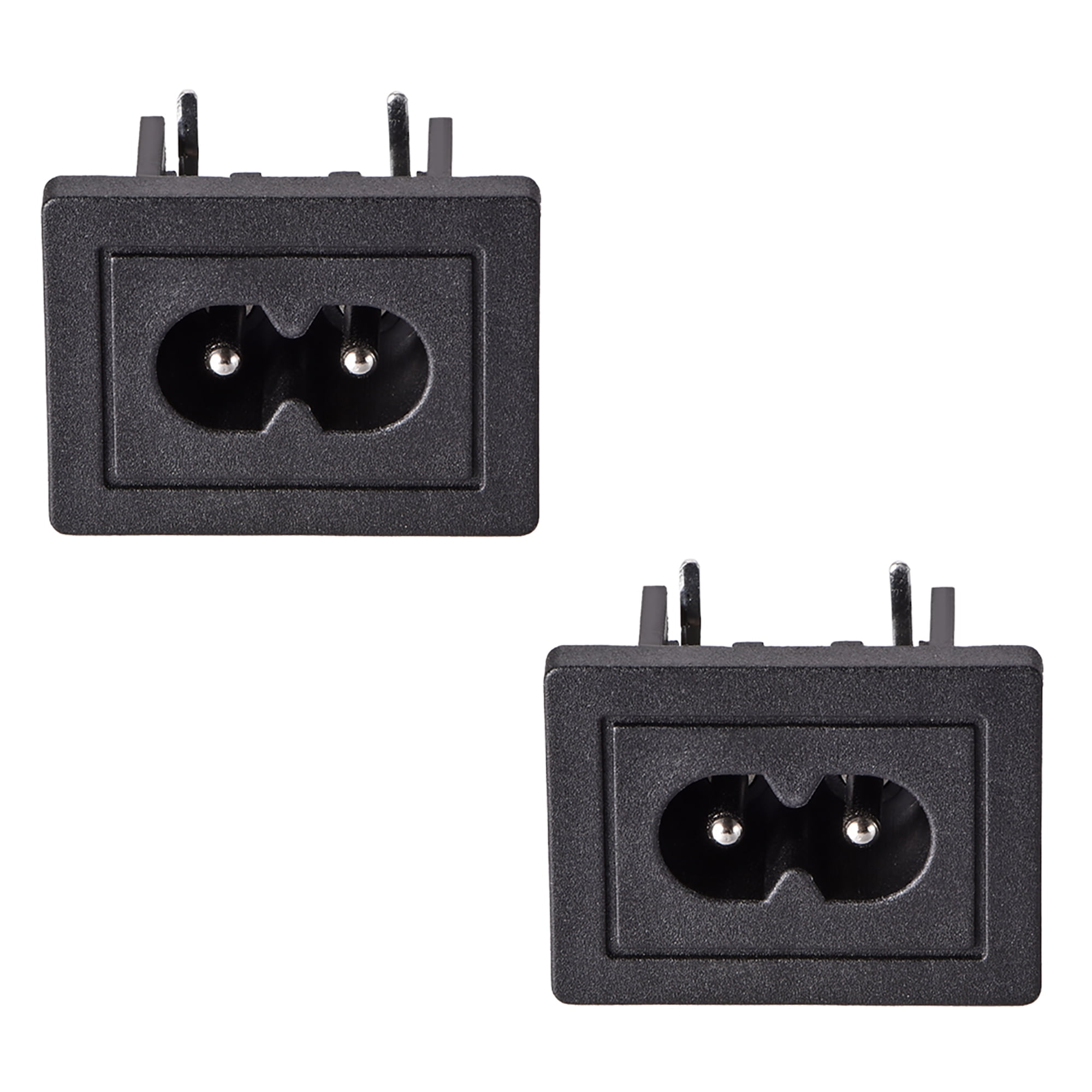 C8 Panel Mount Plug Adapter AC 250V 2.5A 2 Pins IEC Inlet Module Plug Power Connector Socket C8 Panel Mount Plug Adapter AC 250V 2.5A 2 Pins IEC Inlet Module Plug Power Connector Socket