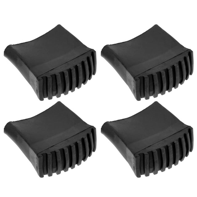BRIGHTFUFU 4Pcs Durable Rubber Ladder Pads Black for Floor Protection and Noise Reduction