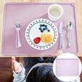 thumbnail image 2 of Miyuadkai Silicone Placemat Purple, Kids Placemat Non Slip Baby Placemat Silicone Placemats for Toddlers Baby Eating Mat Food Mats for Toddler Dining Table Setting Learning Travel Kitchen, 1*Placemat, 2 of 9