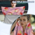 thumbnail image 6 of Garronmavis Cute Strawberry Pattern Car Seat Towel Cover 1 PC Breathable Non-Slip Easy Installation Front Seat Universal Fit for Cars SUVs Trucks Sedans Vans for Post-Workout Outdoor Use, 6 of 9