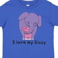 thumbnail image 4 of Inktastic I Love My Sissy Elephant Purple Pink Boys or Girls Toddler T-Shirt, 4 of 5