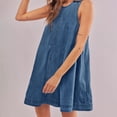 thumbnail image 5 of Summer Women's Denim Sleeveless Mini Dress With Pockets Casual Jean Dress For Daily Wear 3x Dress Sequin Dress plus Size 4x Long Sleeve Dresses for Women Formal Womens Gowns Formal Dresses Womens Wrap, 5 of 8